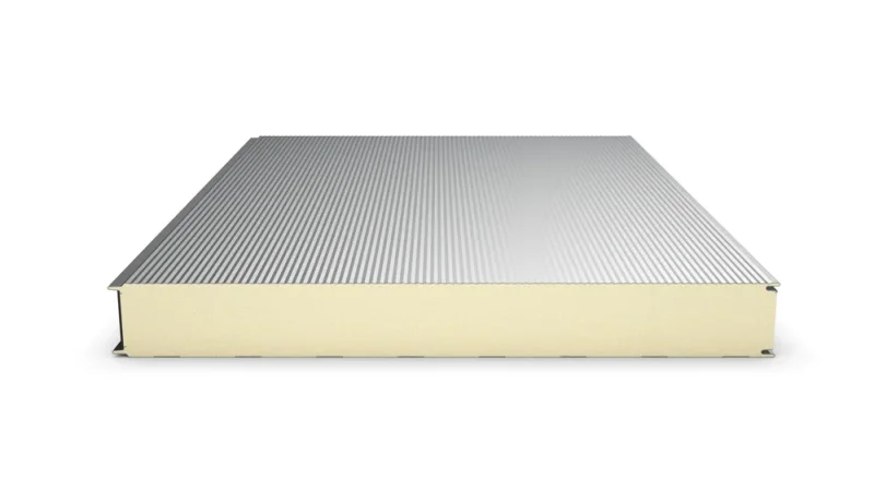 Sandwichplatte Wand PIR 40 mm | Profilierung Außen Microrib